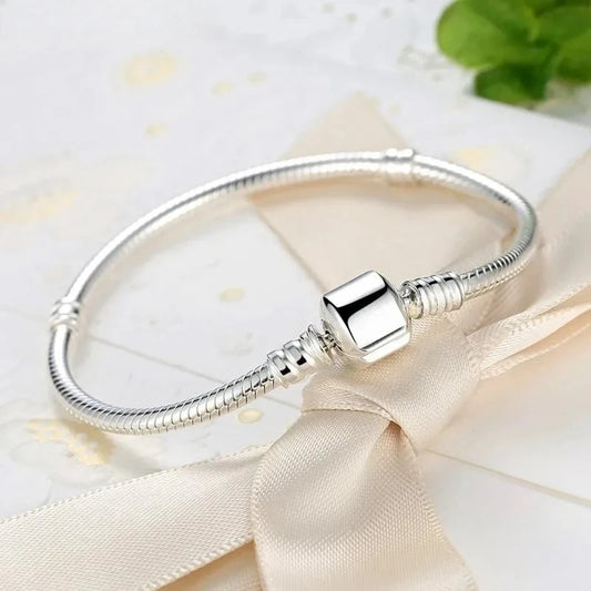 Handmade Snake Bone Charm Bracelet for Women