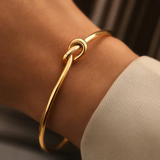 Stainless Steel Woven Twist Bracelet – Vintage Style